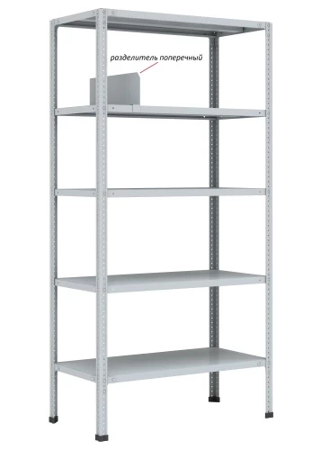 Стеллаж металлический Титан МС-750 1800x1200x300/6